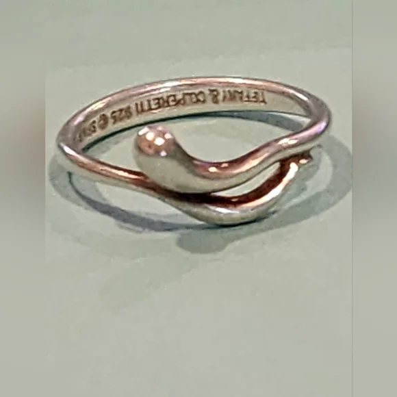 Tiffany & Co x Elsa Peretti 925 Sterling Silver Snake Ring - Picture 2 of 4